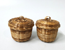 Passamaquoddy or Micmak Native American Seed Herb Baskets picture