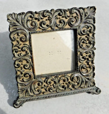 Vintage~Italian~Tuscan~Mediterranean Style~Ornate Solid Resin Picture Frame~4x4 picture