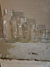 Lot 4 Vintage/antique Kerr Self Sealing Mason Jars Four Different Sizes picture
