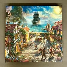 Disney Pirates of the Caribbean Scene Art Print on Canvas By Thomas Kinkade picture
