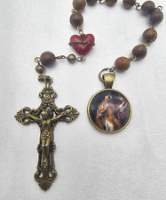 St Augustine  One Decade Rosary Sacred Heart of Jesus Catholic Pocket Prayer picture