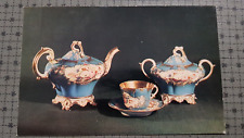 Soviet Postcard 1970 Russian porcelain Tea Service Popov Factory 19th century picture