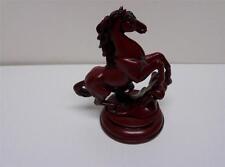 GORGEOUS STALLION HORSE  FIGURINE MADE OF BURGUNDY RED  HEAVY RESIN picture