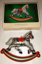 1983 Hallmark Keepsake Ornament - Tin Rocking Horse - Pressed Tin Ornament picture