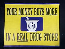 Vintage 1970s Pharmacy Drug Store Paper Warning Advertising Store Display Sign picture