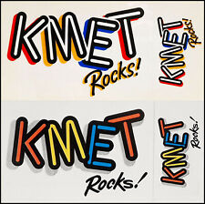 KMET Rocks Lot Of 2 Original Concert Bumper Promo Stickers Decals LA Radio 94.7 picture