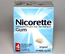 Nicorette Nicotine Gum Original 4mg 170 Pieces Stop Smoking Aid Exp 3/2024 picture