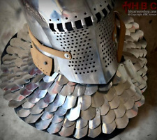 Medieval Helmet 18Ga Steel Medieval Bascinet Helmet Type 3 for Buhurt gift picture