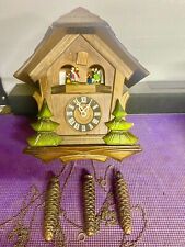 Vintage Wall Cuckoo Clock Birds West Germany Koo Coo NOT Working 3 Weight picture