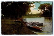 c1910's Scenes Near Ord Nebraska NE, River Boats Unposted Antique Postcard picture