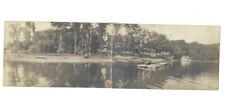 c1909 Cooperstown NY New York Mansion On Water Dock Panorama RPPC Photo Postcard picture