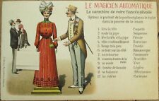 Novelty Mechanical 1903 French Postcard, Magic Fiancee Changes Shape Color Litho picture