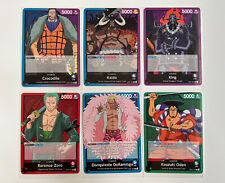 OP Romance Dawn Card Mix Six Leaders ENGLISH One Piece Trading Card Game Mint picture