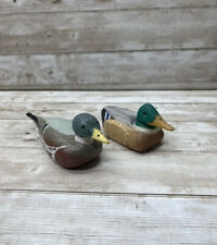 2  Hand Carved and Painted Mini Duck Decoy Décor Small picture