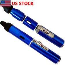 2 in 1 Windproof Torch lighter + Pipe Click Butane Gas Refillable In Blue Color picture