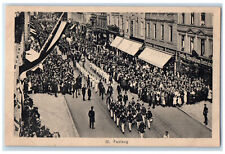 c1920's Celebration Parade Showing Band YMCA Catholic Youth Germany Postcard picture
