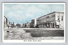 Evart MI-Michigan, Main Street Storefronts, Antique, Souvenir Vintage Postcard picture