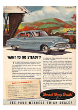 Buick Eight Print Ad Car Advertising Fireball Engine Dynaflow Drive Vintage 1951 picture
