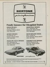 1984 Bertone Pininfarina Announce Our Chicagoland Dealers VINTAGE PRINT AD picture