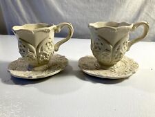 Set of 2 V&A Museum London Gothic Cathedral Tea Cups & Saucers Victoria & Albert picture