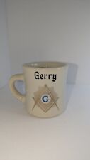 Vintage Masonic Ceramic Coffee Cup Mug Golf Figure Gerry picture