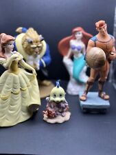 VINTAGE LOT 90s Disney CERAMIC  Figurines BELLE BEAST ARIEL HERCULES FLOUNDER picture