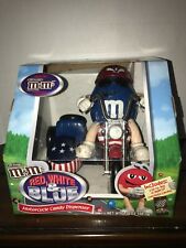 M&M's Red White & Blue Freedom Rider Motor Cycle Candy Dispenser MARS CIB picture