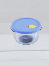 Tupperware Rock 'N Serve Magnet - Blue Tint Bowl & Blue Seal & Yellow Vent New picture