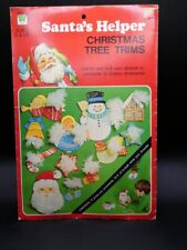 Vintage 1976 Whitman Santa's Helper Christmas Tree Trims Ornaments In Package picture