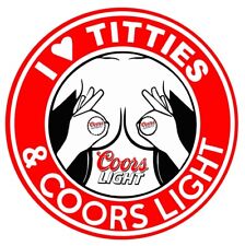 I Love Titties And Beer Sticker Funny 3”  Brewery Brewing Heart pbr picture