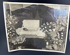 Antique Vintage Funeral Death Photo Casket Photograph Post Mortem Wake Female picture