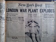 1-1940 January 18 LONDON WAR PLANT EXPLODES 5 DEAD JUDGE LANDIS BRANDED AS NUTS  picture