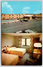 North Ridgeville Ohio~Ohio Manor Motel~Guest Room Interior~1950s Cars by Pool picture