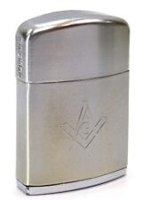 Masonic Engraving Ronson Windlite Vintage Flip-Top Cigarette Lighter, U.S.A. picture