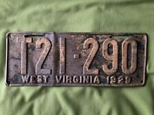 GOOD VINTAGE 1929 EXPIRED WEST VIRGINIA TRUCK LICENSE PLATE USA T21-290 picture