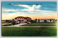 Postcard The Shelby Memorial Community Center Shelby North Carolina Linen picture