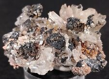 SW & LW Fluorescent Cerussite & Calcite Crystals w Galena Mibladen Morocco picture