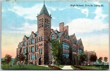East St. Louis Illinois ILL, High School Building, Greenfield, Vintage Postcard picture