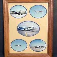 Fighter Planes Photos Collage WWII Vietnam Era Framed Armed Forces Military USA picture