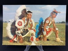 YOUNG INDIAN BRAVES - Vintage Postcard, unused, Mirro-Krome picture