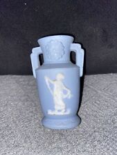 Made in Japan Mini Wedgwood Style Blue Jasperware Bud Vase picture