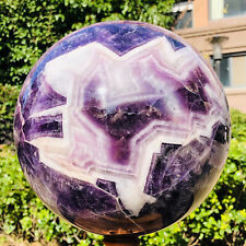 22LB Natural quartz purple dream crystal ball ore sample spiritual healing picture