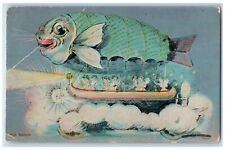 Kansas City Missouri MO Postcard Fish Balloon Pop Parade Fantasy Surreal c1915 picture