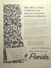 Florida Industrial Development You'll Do Better Vintage Print Ad 1954 picture