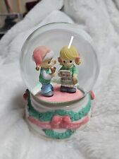 Precious Moments Musical Snow Globe “Deck The Halls” Christmas Decoration - Good picture