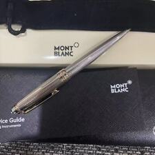 New Montblanc 2866 Meisterstuck Silvery Metal Ballpoint Pen Grid Shape 164P picture