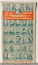 RARE Associated Oil Co Lets Get Associated Presidents of USA Brochure 1931  picture