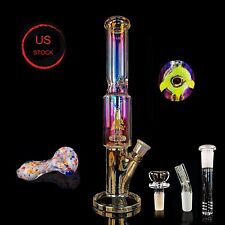12 Inch Heavy Glass Bongs Percolator Water Pipe Thick Smoking Hookah 14mm Bowl picture