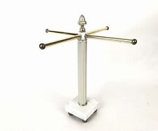 Mid Century Marble and Metal Finger Tip Countertop Towel Holder picture
