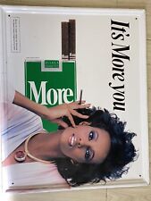 VTG Rare More African American Black Woman Cigarette Ad Metal Sign 20x18  picture
